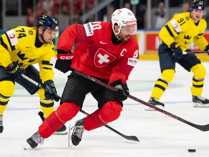 Verfolgen Sie die Partie Schweiz gegen Schweden an der Eishockey-WM