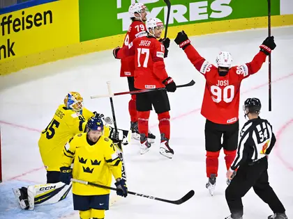 Eishockey-WM: Schweiz besiegt Schweden im Viertelfinal 3:1