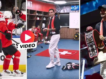 Eishockey-WM – Mit Kuhglocke: So macht Roger die Nati heiss!