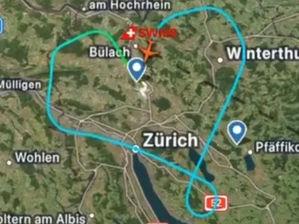 Flugzeug fliegt ein Herz für das Eishockey-Nationalteam