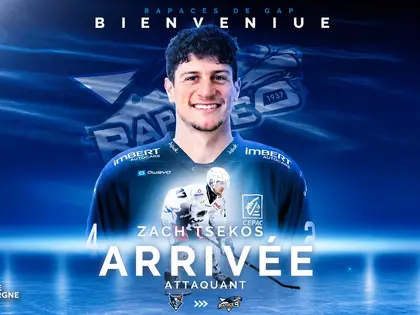 LIGUE MAGNUS – GAP: Zach Tsekos arrive de DEL2
